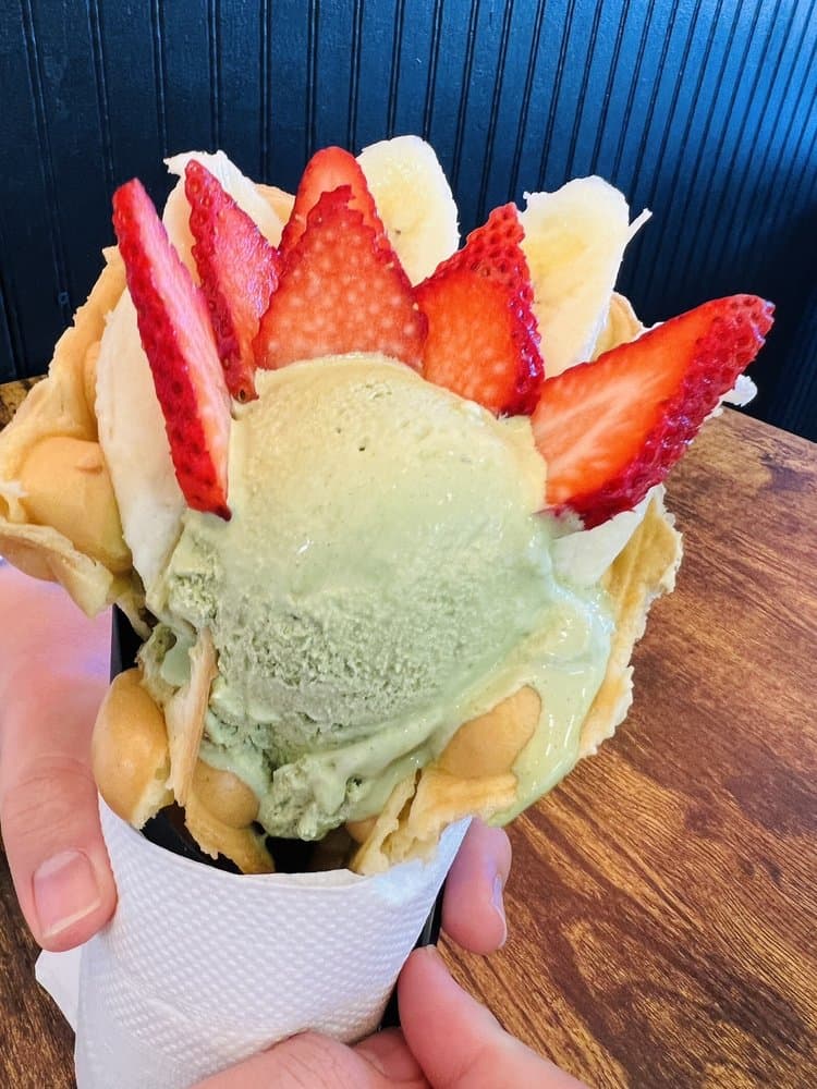 Egg Puff Ice Cream Cone